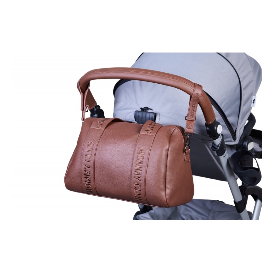 Childhome - Torba do przewijania MOMMY CLUB LEATHER brązowa