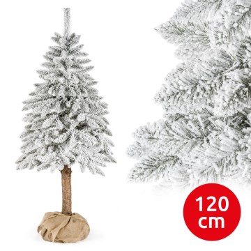 Choinka na pniu NATURAL WITH SNOW 120 cm świerk