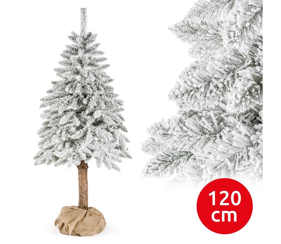 Choinka NATURAL WITH SNOW 120 cm na pniu, świerk