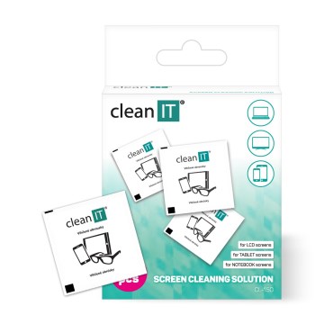 CLEAN IT CL-150 - Pojedyncze chusteczki czyszczące na mokro 52 szt.