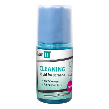 CLEAN IT CL-180 - Płyn do czyszczenia ekranów z ściereczką 200 ml