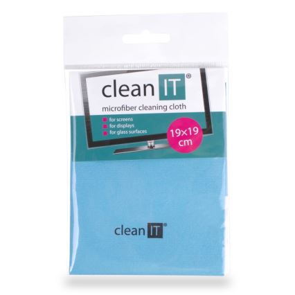 CLEAN IT CL-710 - Ściereczka czyszcząca z mikrofibry 19x19 cm niebieska