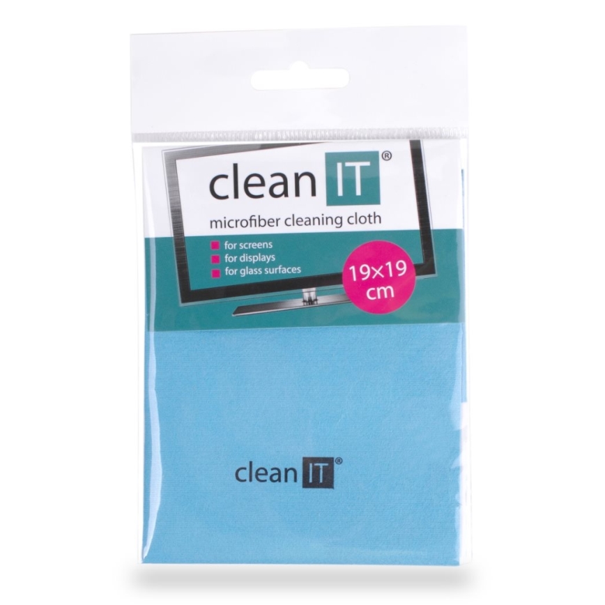 CLEAN IT CL-710 - Ściereczka czyszcząca z mikrofibry 19x19 cm niebieska