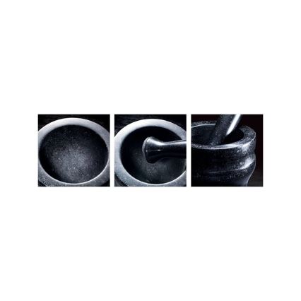 Cole&Mason - Granitowy moździerz z tłuczkiem GRANITE śr. 14 cm granit/czarny