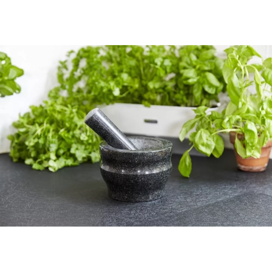Cole&Mason - Granitowy moździerz z tłuczkiem GRANITE śr. 18 cm granit/czarny