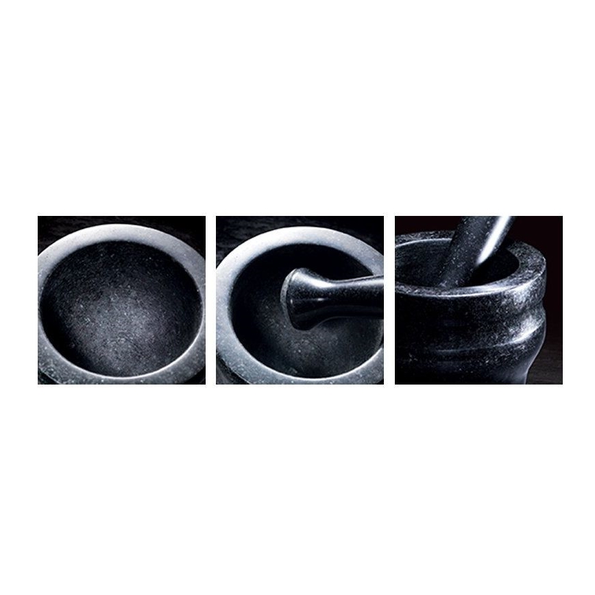 Cole&Mason - Granitowy moździerz z tłuczkiem GRANITE śr. 18 cm granit/czarny