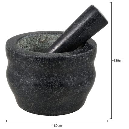 Cole&Mason - Granitowy moździerz z tłuczkiem GRANITE śr. 18 cm granit/czarny