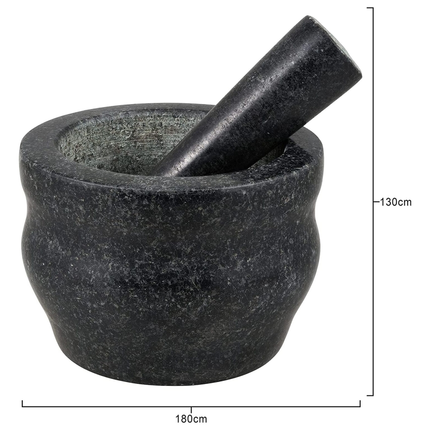 Cole&Mason - Granitowy moździerz z tłuczkiem GRANITE śr. 18 cm granit/czarny