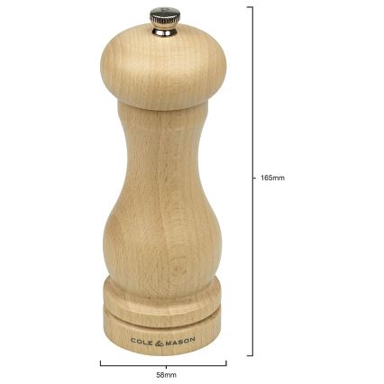 Cole&Mason - Młynek do pieprzu CASTAN BEECH buk 16,5 cm