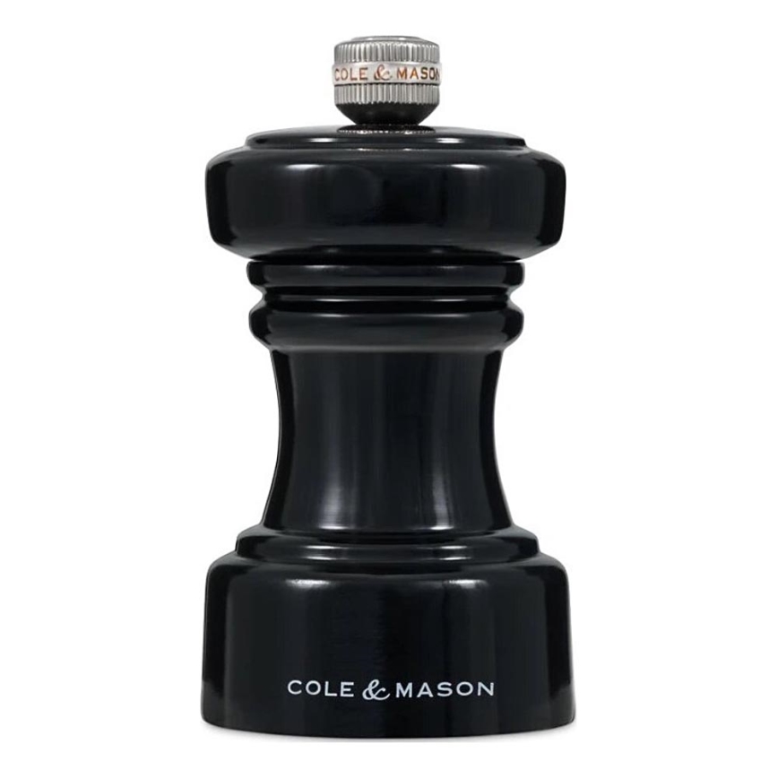 Cole&Mason - Młynek do pieprzu HOXTON 10,4 cm buk/czarny błyszczący