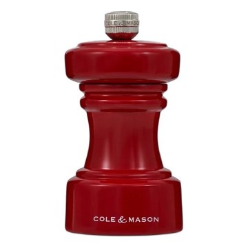 Cole&Mason - Młynek do pieprzu HOXTON 10,4 cm buk/czerwony