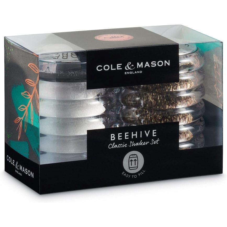 Cole&Mason - Solniczki i pieprzniczki BEEHIVE 2 szt. 7 cm
