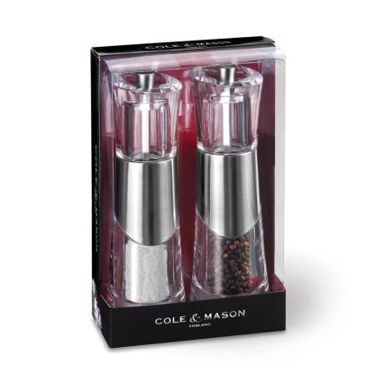 Cole&Mason - Zestaw młynków do soli i pieprzu BOBBI 2 szt. 18,5 cm