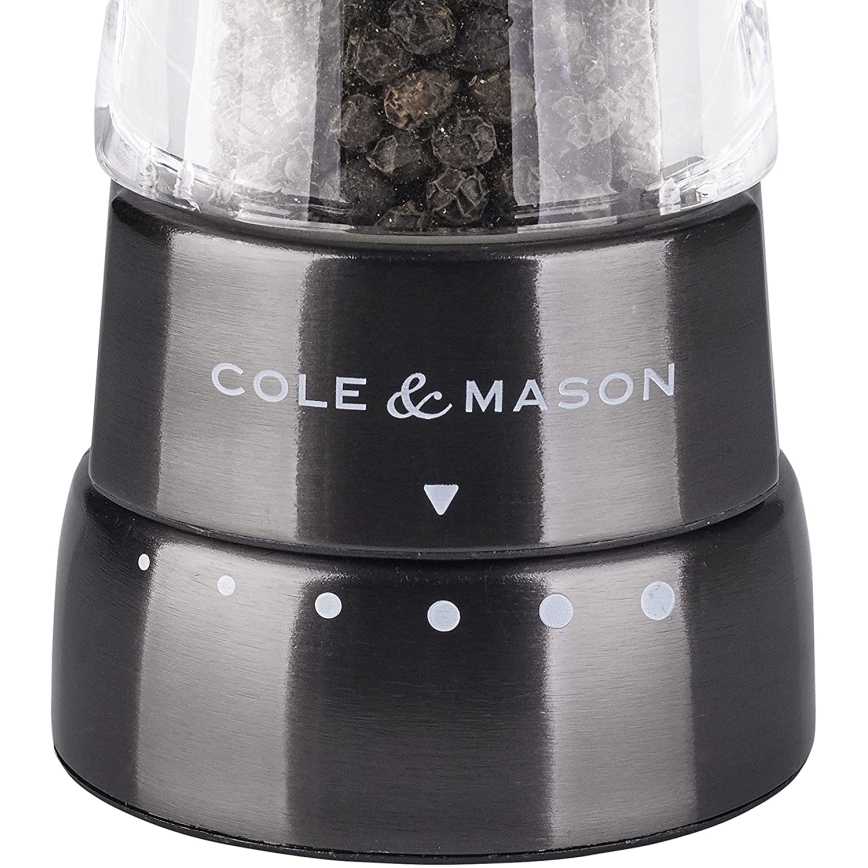 Cole&Mason - Zestaw młynków do soli i pieprzu DERWENT 2 szt. 19 cm antracyt