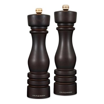 Cole&Mason - Zestaw młynków do soli i pieprzu LONDON 2 szt 22 cm buk/brązowy