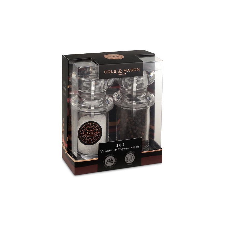 Cole&Mason - Zestaw młynków do soli i pieprzu PRECISION MILLS 2 szt. 14 cm