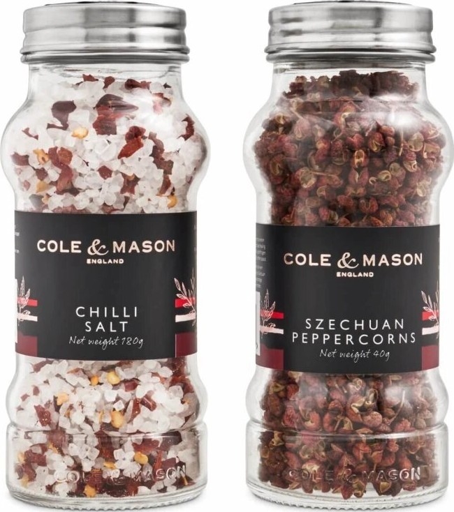 Cole&Mason - Zestaw podarunkowy Aromatic sól chili i syczuański pieprz