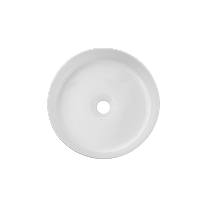 COMAD BEYOND 2 BIAŁY ( E-6565 ) - Umywalka nablatowa BEYOND śr. 36 cm ceramika/błyszcząca biel