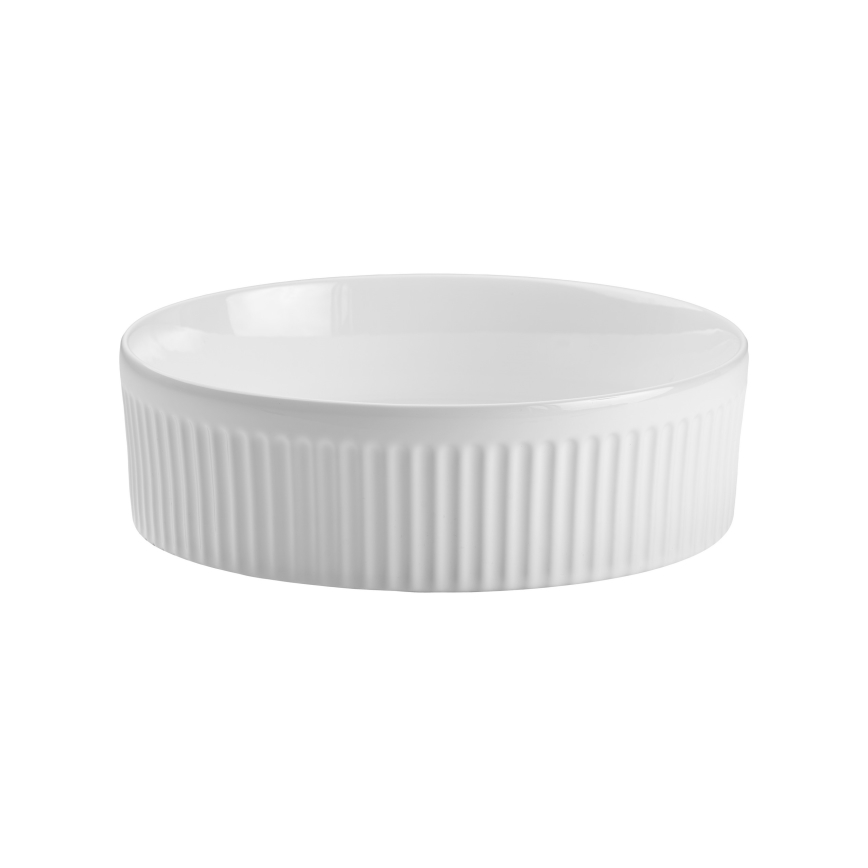 COMAD BEYOND 2 BIAŁY ( E-6565 ) - Umywalka nablatowa BEYOND śr. 36 cm ceramika/błyszcząca biel