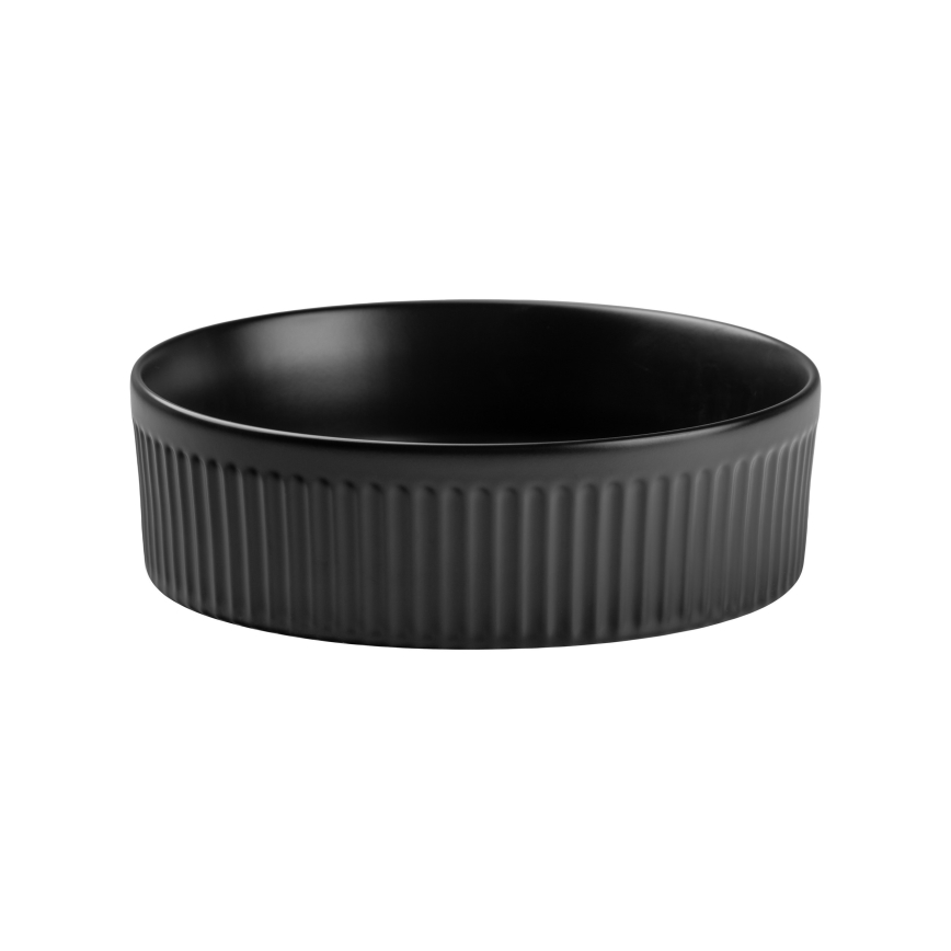 COMAD BEYOND 2 BLACK ( E-6565 ) - Umywalka nablatowa BEYOND śr. 36 cm ceramika/matowy czarny