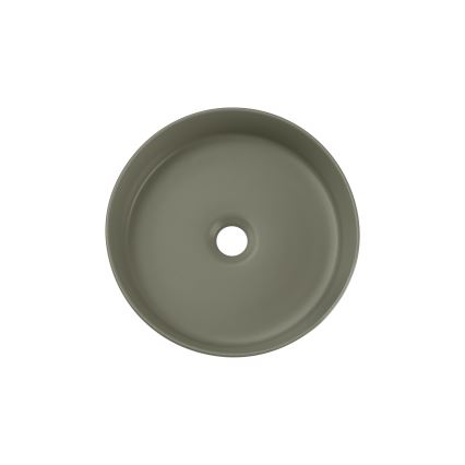 COMAD BEYOND 2 OLIVER GREEN (E-6565) - Umywalka nablatowa BEYOND pr. 36 cm ceramika/matowa zieleń