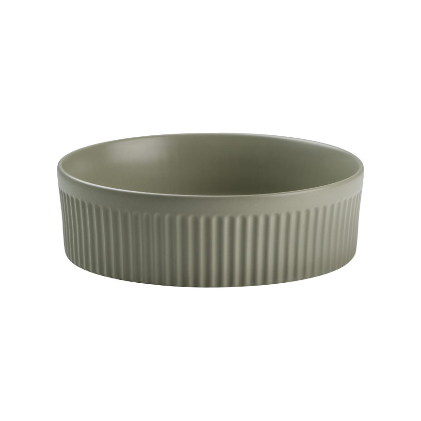 COMAD BEYOND 2 OLIVER GREEN (E-6565) - Umywalka nablatowa BEYOND pr. 36 cm ceramika/matowa zieleń
