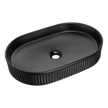COMAD BEYOND 3 BLACK (E-6531) - Umywalka nablatowa BEYOND 56x36 cm ceramika/matowa czerń