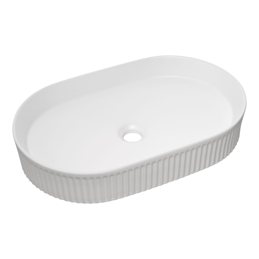 COMAD BEYOND 3 WHITE (E-6531) - Umywalka nablatowa BEYOND 56x36 cm ceramika/biały połysk