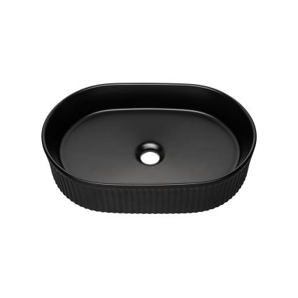 COMAD BEYOND 5 BLACK (E-6564) - Umywalka nablatowa BEYOND 48x32,5 cm ceramika/matowa czerń