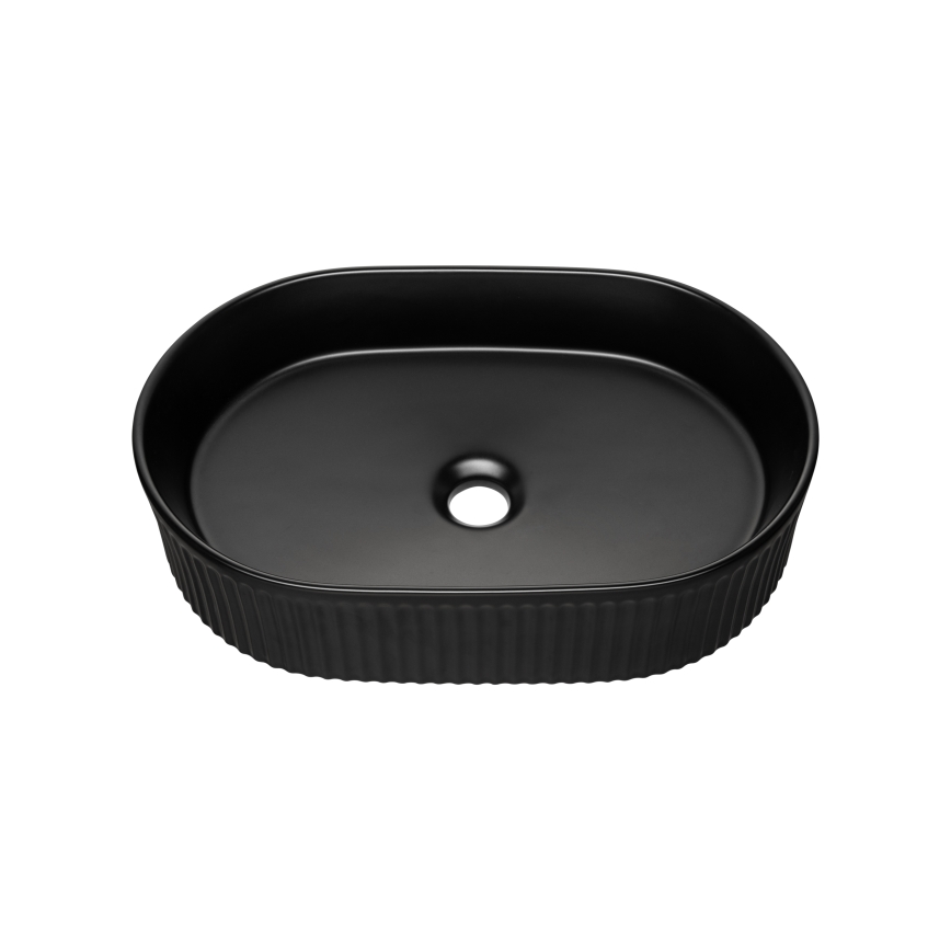 COMAD BEYOND 5 BLACK (E-6564) - Umywalka nablatowa BEYOND 48x32,5 cm ceramika/matowa czerń