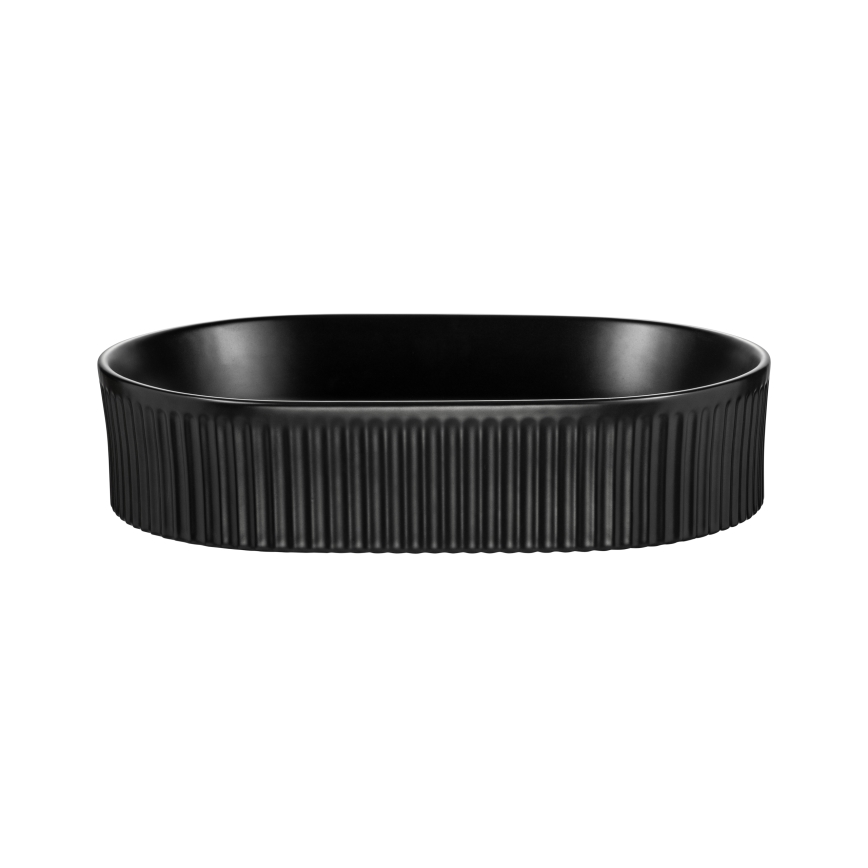 COMAD BEYOND 5 BLACK (E-6564) - Umywalka nablatowa BEYOND 48x32,5 cm ceramika/matowa czerń