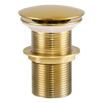 COMAD CLICK-CLACK T201G-3 - Odpływ do umywalki CLICK-CLACK śr. 7 cm błyszczący złoty