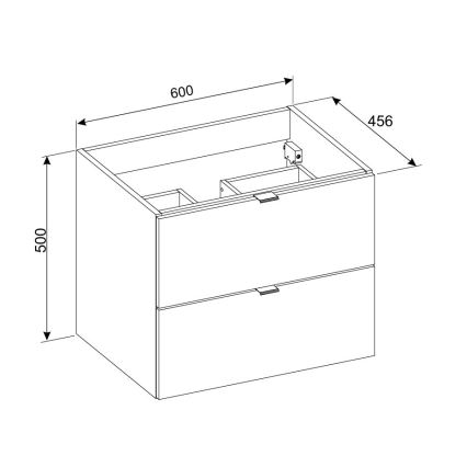 COMAD DALIA CASHMERE 82-60-46-2S - Szafka łazienkowa pod umywalkę DALIA 50x60 cm beżowa