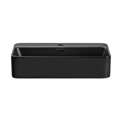 COMAD TRUST 2 BLACK ( E-6282 ) - Umywalka nablatowa TRUST 55x38 cm ceramika/matowy czarny