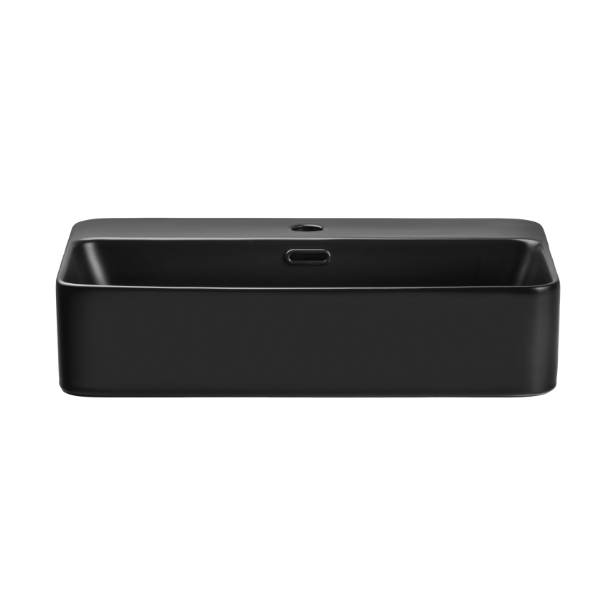 COMAD TRUST 2 BLACK ( E-6282 ) - Umywalka nablatowa TRUST 55x38 cm ceramika/matowy czarny