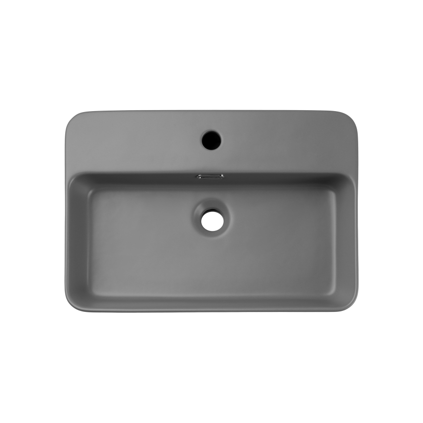 COMAD TRUST 2 MATT LIGHT GREY ( E-6282 ) - Umywalka nablatowa TRUST 55x38 cm ceramika/matowy szary