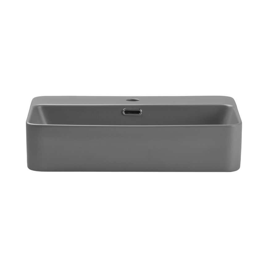 COMAD TRUST 2 MATT LIGHT GREY ( E-6282 ) - Umywalka nablatowa TRUST 55x38 cm ceramika/matowy szary