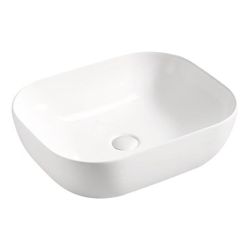 COMAD UM-6254 SMILE 50 DP - Umywalka nablatowa SMILE 50x40 cm ceramika/biały połysk