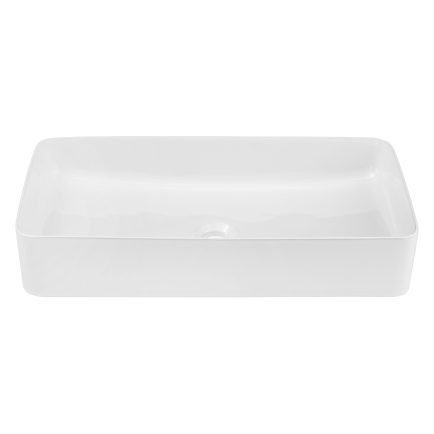COMAD UM-6275 SLIM 60 WHITE DP - Umywalka nablatowa SLIM 61x34 cm ceramika/biały połysk