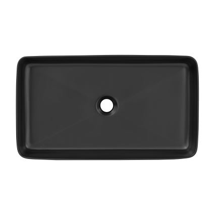 COMAD UM-6275 SLIM 60 BLACK DP - Umywalka nablatowa SLIM 61x34 cm ceramika/matowa czerń