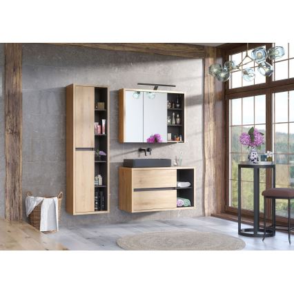 COMAD UM-6276 SLIM 40 GREY DP - Umywalka nablatowa SLIM 37x37 cm ceramika/matowy szary