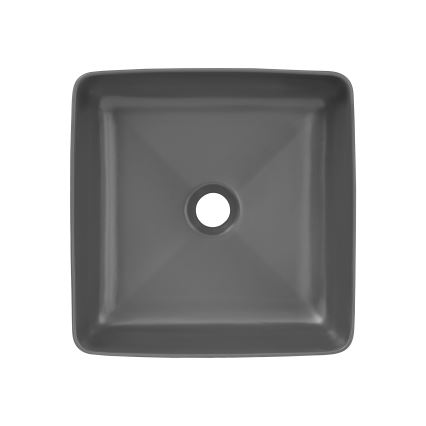 COMAD UM-6276 SLIM 40 GREY DP - Umywalka nablatowa SLIM 37x37 cm ceramika/matowy szary