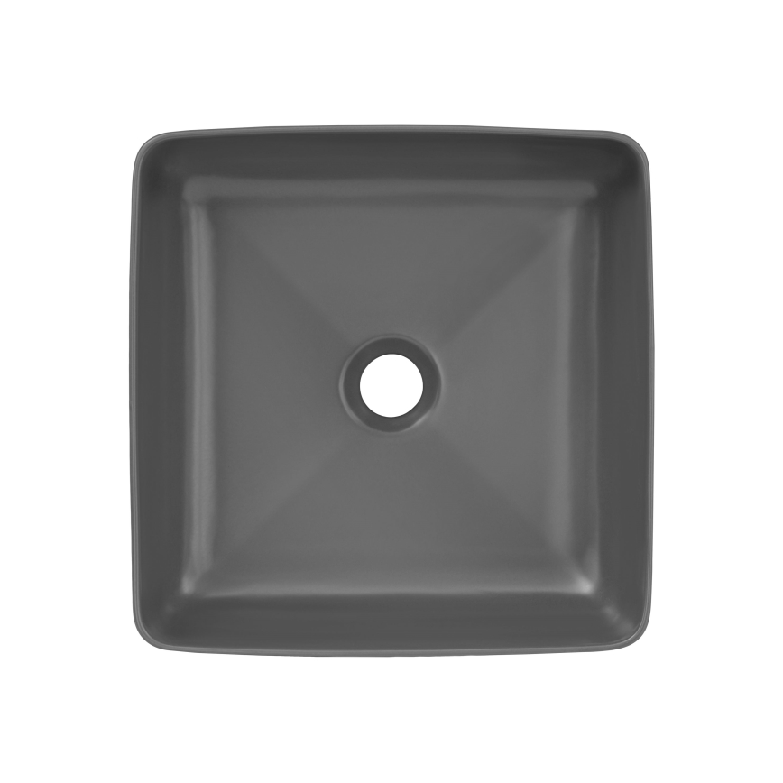 COMAD UM-6276 SLIM 40 GREY DP - Umywalka nablatowa SLIM 37x37 cm ceramika/matowy szary