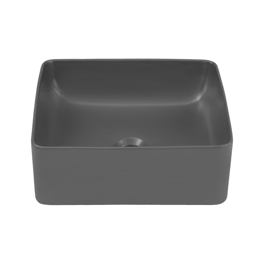 COMAD UM-6276 SLIM 40 GREY DP - Umywalka nablatowa SLIM 37x37 cm ceramika/matowy szary