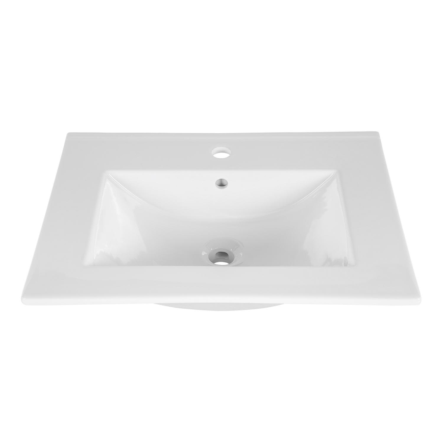 COMAD UM-CFP LAVA 60D - Umywalka wpuszczana LAVA 61x46 cm ceramika/błyszcząca biel