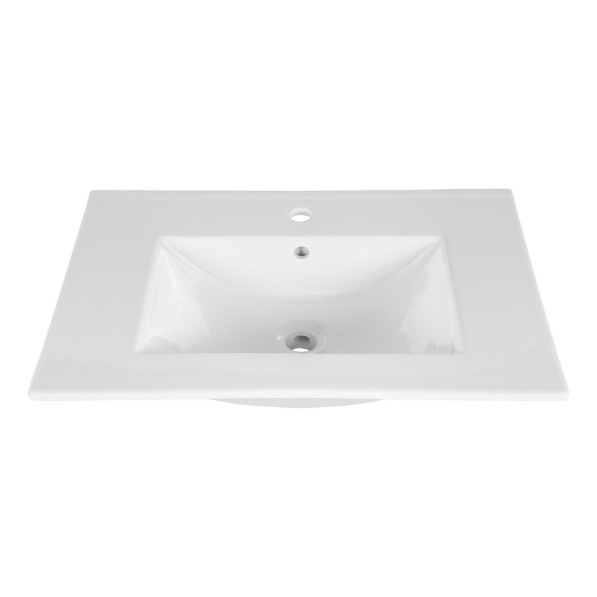 COMAD UM-CFP LAVA 80D - Umywalka wpuszczana LAVA 81x46 cm ceramika/błyszcząca biel
