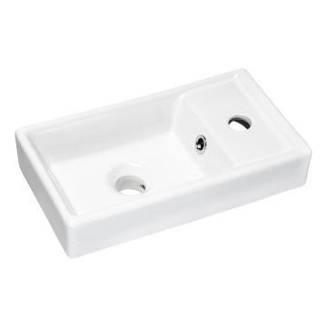 COMAD UM-VEDEA 40 - Umywalka nablatowa VEDEA 40x22 cm ceramika/biały połysk