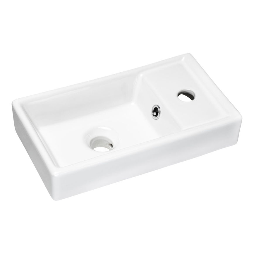COMAD UM-VEDEA 40 - Umywalka nablatowa VEDEA 40x22 cm ceramika/błyszcząca biel