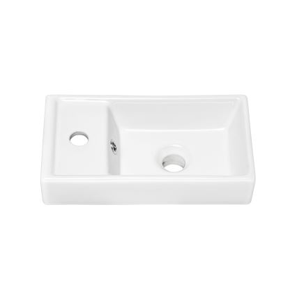 COMAD UM-VEDEA 40 - Umywalka nablatowa VEDEA 40x22 cm ceramika/błyszcząca biel