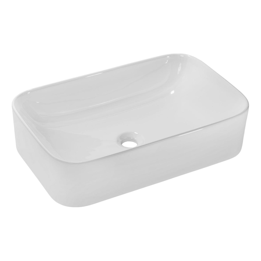 COMAD UN-KATI60-SW 7857B(60) - Umywalka nablatowa KATI 61x38 cm ceramika/błyszcząca biel